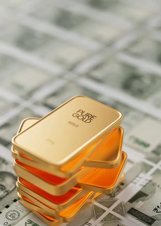 Gold bars stacked representing value and trust